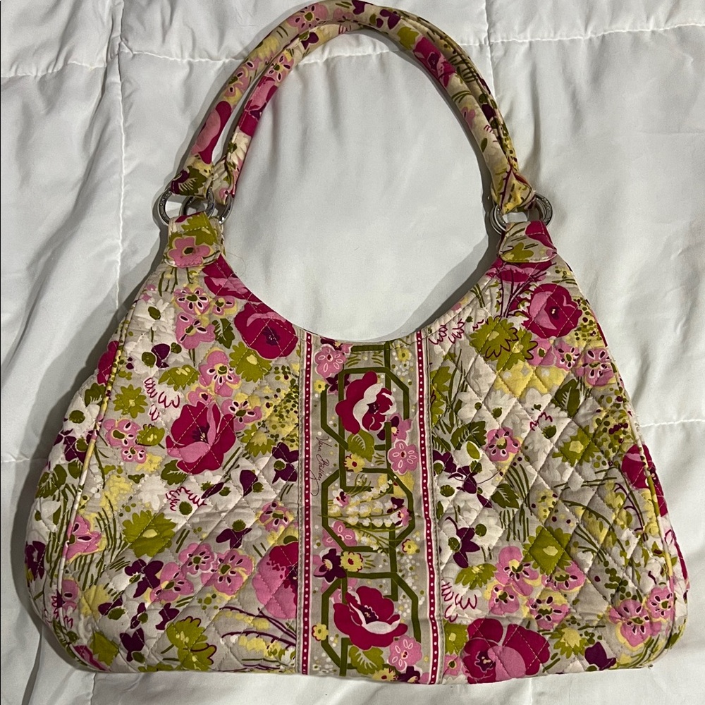 Vera Bradley “Make Me Blush” Floral Quilted Hobo Bag